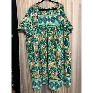 Only Necessities Women’s 4X Muumuu Dress 30” Pit to Pit 45” Length Caftan